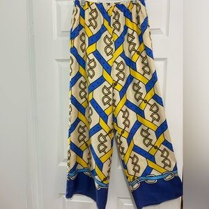 Gucci Ivory trousers with Morsetto print